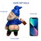 Gnome Statue Outdoor Decor 9.5 Inch L, Funny Garden Yard Lawn Sculpture Decoration, Naughty Housewarming Gift, Blue